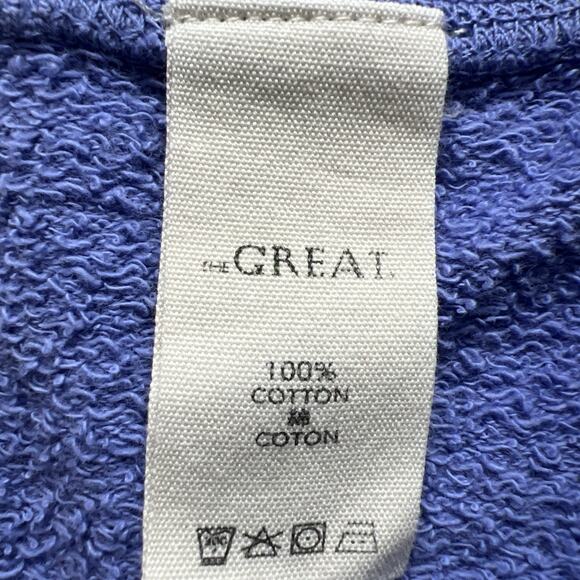 The Great Sweat Short Womens Size 1 US Sm Purple Raw Hem Drawstring Waist Lounge - Picture 5 of 11